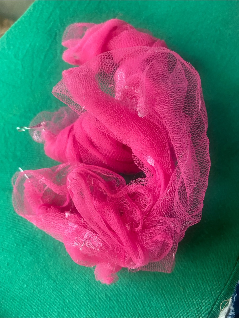 Women’s Hot Pink Tulle Statement Earrings